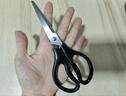 得力（deli）剪刀学生手工剪纸刀 不锈钢美工无尖圆头安全剪刀 家用裁缝多功能剪子 【一把装】黑色（中号） 实拍图