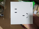 施耐德开关插座面板86型墙面斜五孔插座面板 皓呈系列奶油白色 斜五孔（十只装新国标） 实拍图