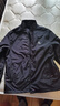 罗蒙（ROMON）夹克男潮流冬季商务行政立领休闲防风加绒外套男装JK83黑色3XL 实拍图