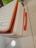 双星（doublestar）高颜值侧开盖行李箱大容量箱女男学生多功能拉杆箱登机密码皮箱子 白撞橙【明日达】可坐人-带杯架 22英寸  -短途旅行 实拍图