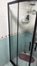 蓝顶鹤弧扇形淋浴房玻璃隔断门不锈铝银色淋浴间扇形浴室沐浴房干湿分离 雅黑90*90玻璃6mm【含石基】 实拍图