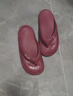朴西人字拖女夹脚外穿凉拖鞋防水速干洗澡防滑耐磨休闲沙滩鞋情侣拖鞋 安哥拉红 【贴合足弓不磨脚】 36-37 实拍图