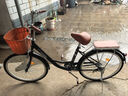 EG7自行车成人女士轻便单车通勤上班变速普通亲子复古男式 尊享【实心胎+不怕扎】单速-黑 26英寸【适合:155-175cm】 实拍图