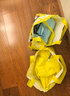 牧萌儿童雨衣带书包位男童女童加长全身学生雨披 黄色恐龙拉链款 4XL 实拍图