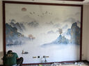 新中式意境山水墙布电视背景墙壁布茶室沙发壁纸无缝影视墙8d壁画 热转印双宫仿真丝布 定制 实拍图