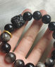 蔓笙黑曜石醒狮手链男士佛珠手串女款指尖绕指柔盘玩平安扣手链新中式 手串【精美礼盒】 实拍图