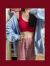 蕉内5系内衣女士收副乳聚拢小胸果冻条软支撑无钢圈防卷边无痕文胸罩 爆竹红 M （70C/75A/75B） 实拍图