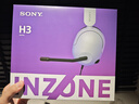 索尼（SONY）INZONE 英纵 H3头戴式电竞游戏耳机 电脑笔记本有线耳麦 高清麦克风连线通话虚拟7.1听声辨位 白色 实拍图