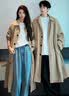 杜小闲春秋季长款日系风衣男士百搭纯色痞帅外套宽松潮流潮牌休闲上衣服 Q2589卡其 XL [建议125-145斤] 实拍图