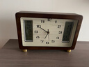 汉时（Hense）创意复古台钟万年历桌面时钟客厅座钟电视柜坐钟摆件家用钟表HD76 胡桃木+石英机芯(23*34)cm 实拍图