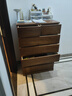 冯派 实木斗柜卧室整装中式简约储物柜斗柜抽屉式收纳柜 弓形75-6咖啡色 75*45*112.5cm 实拍图