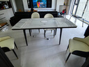 高端轻奢多功能岩板餐桌内嵌暖菜板火锅电磁炉小户型家用现代饭桌 雪山白+白色暖菜板[12MM岩板] 1.3m 餐桌[带电磁炉暖菜板] 实拍图