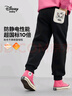 迪士尼（DISNEY）童装儿童女童针织加绒长裤保暖抗静电运动裤子秋冬DB431ME22黑150 实拍图