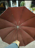 天堂 加大雨伞三折 晴雨两用商务伞经典格纹10骨大雨伞男女 暗紫红 实拍图