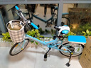 SANGPU折叠自行车成人超轻便携男女士通勤城市休闲单车20寸变速儿童学生 【免安装】变速减震-辐条轮-蓝色 20英寸【适合身高：140-160cm】 实拍图