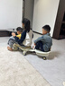 梦多福扭扭车儿童防侧翻溜溜车1-3-6岁可坐大人双人溜娃车宝宝车可手推 轻奢咖坐大人【拉杆+拖斗+推杆】 一周岁男孩生日礼物女孩 实拍图