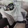 雅迪电动车挡风被电瓶车挡风被冬季加厚电瓶车挡风防雨保暖—灰色 实拍图