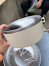 【带饭必备】饭盒带盖上班族保温密封饭盒不锈钢大容量学生便当盒 乳白色3层 实拍图