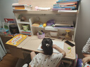 京东京造沐光桌100w护眼大路灯儿童学习桌书桌椅套装升降学生写字桌1.2m棕 实拍图