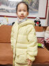 巴拉巴拉童装儿童面包羽绒服女大童冬装甜美肌理连帽外套 黄绿A41715-白鸭绒 -208424107017 140 实拍图