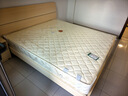 全友家居 双人大床家用高脚床板式床现代简约原木风主卧室床1.8x2米 实拍图