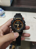 Mtin树脂表带表壳适配卡西欧G-SHOCK手表带GA110 140 GD120GLS GAX100 亮光黑色金字金扣 16mm 实拍图