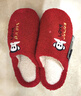 大嘴猴（paul frank）情侣棉拖鞋女男可爱家用室内防滑半包跟情侣家居秋冬保暖地板拖 红色 40-41 实拍图