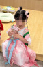 萌乎桃桃露 汉服裙子女童国风新款连衣裙儿童高端古装公主裙 粉色 100 实拍图