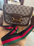 MCM&GN奢侈品女包mk女包2025新款包包轻奢大牌1955马鞍包单肩包斜挎包女 棕色小号(长22CM,高15CM) 实拍图