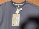 可然朴简【自恒】 经典简约基础款高档长绒棉纯棉圆领短袖T恤上衣女装 远山雾蓝 L 实拍图