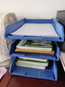 西玛（SIMAA）三层镂空收纳文件座 自由拆卸组装三层文件盘/文件框/文件架 牢固耐用 办公用品 蓝色6146 实拍图