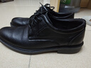骆驼（CAMEL）皮鞋男士商务牛皮内增高简约舒适通勤系带英伦风正装鞋 A032211370  黑色 41 实拍图