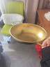 【韩剧同款】加厚不锈钢干锅海鲜锅火锅金色平底浅锅双耳锅泡面锅 单人款19cm【金色】双柄汤锅 实拍图