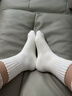 团团库袜子男长筒加绒加厚冬季保暖纯色外穿睡觉居家防臭透气高帮袜子冬 黑色+白色+深灰【三双装】 均码36-45【组合不备注颜色】 实拍图
