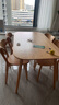源氏木语 实木餐桌现代简约家用饭桌北欧小户型餐厅桌子橡木 原木色餐桌1.4米+圆弧餐椅*4 实拍图