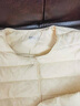 雪中飞羽绒内胆女轻薄羽绒服女短款新款冬季内搭修身时尚羽绒服外 米白 2XL (175) 实拍图