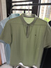 柒牌polo衫男短袖轻商务休闲夏男士纯色翻领上衣【7A抗菌2A防螨】NEW 薄荷绿（25新款） XL 实拍图