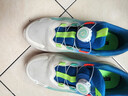 特步【氢风5.0】童鞋儿童跑鞋小中大童网革透气缓震旋钮扣运动跑鞋 帆白/普鲁士蓝 【四季密网】 37 实拍图