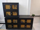 奕万轩全实木中古风香云纱斗柜模块组合柜客厅复古卡门柜电视柜床头柜 单个黑色需要几个拍几个 实拍图