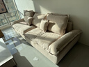 全友家居简约奶油风布艺沙发家用客厅实木框架直排式一字帆船沙发家具 实拍图