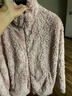 红豆居家睡衣女秋冬季法兰绒女士家居服拉链款套装可外穿 女-浅玫粉175 实拍图