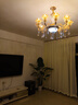 韵钰欧式吊灯客厅灯奢华水晶灯现代简欧网红餐厅卧室灯具套餐三室两厅 花开富贵10头-配全光谱三色光源 实拍图