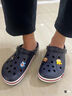 crocs卡骆驰洞洞鞋贝雅卡骆班轻便耐磨一脚蹬休闲鞋|205089 黑色/白色-066 45 (290mm) 实拍图