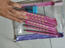樱花（SAKURA）透明考试笔袋简约男女学生用大容量笔袋糖果色小清新防水文具袋-紫色 实拍图
