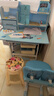 优衡 儿童学习桌小学生书桌6-18岁写字桌升降家用写字桌椅套装ETZY-03 80桌宽+追脊座椅/学霸蓝-基础款 实拍图
