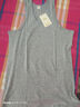 红豆居家（Hodohome）男士纯棉无袖背心四季打底内搭基础汗衫男 麻灰 2XL 180/105  实拍图
