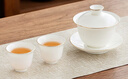 金镶玉中国风羊脂玉瓷三才盖碗两小杯手抓壶主人杯敬茶碗分茶功夫茶具 实拍图