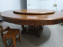 歆菲逸 实木餐桌家用圆形转盘餐桌椅全套吃饭桌中式圆桌餐厅家具桌子 2.0米餐桌带转盘 实拍图