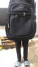 袋鼠双肩包男士背包大容量行李旅游包学生书包女初中商务笔记本电脑包 黑色配绿标 实拍图