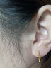 潮宏基 小圆珠黄金耳钉女足金耳饰简约时尚通勤送女友生日礼物 计价 约1g 实拍图